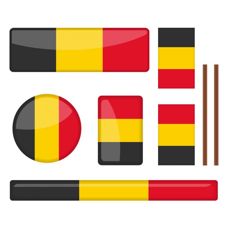 Pegatinas para coche - Pegatina Kit de diversas banderas belgas - ambiance-sticker.com