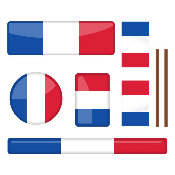 Pegatinas para coche - Pegatina Kit de diversas banderas francesas - ambiance-sticker.com
