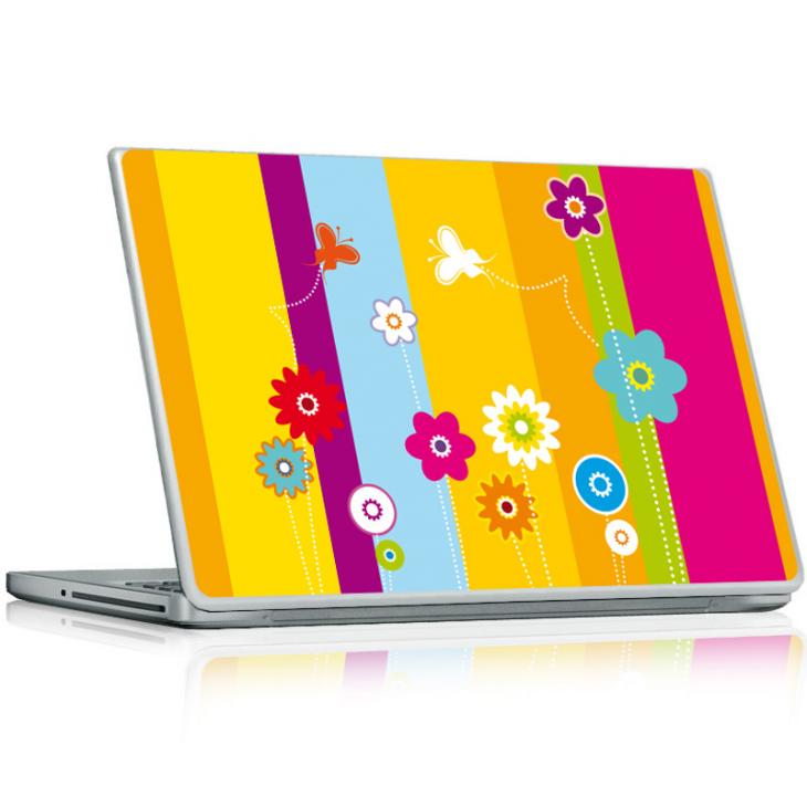 Laptop piel de campos de flores - ambiance-sticker.com
