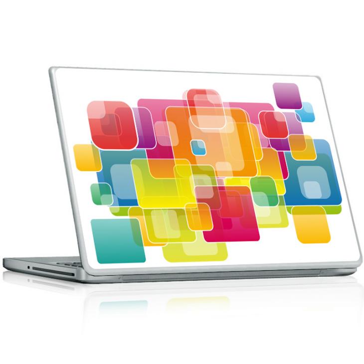 Laptop piel cuadrados de color - ambiance-sticker.com