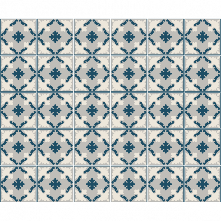 vinilos baldosas de cemento - 30 vinilo baldosas azulejos Corrina - ambiance-sticker.com
