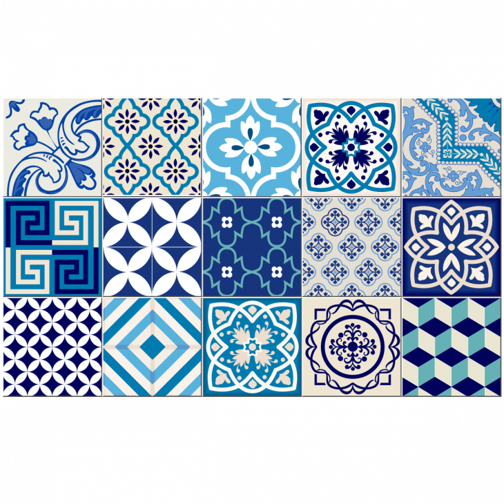 vinilos azulejos bohemio - 30 vinilo azulejos  bohemio Zyna - ambiance-sticker.com