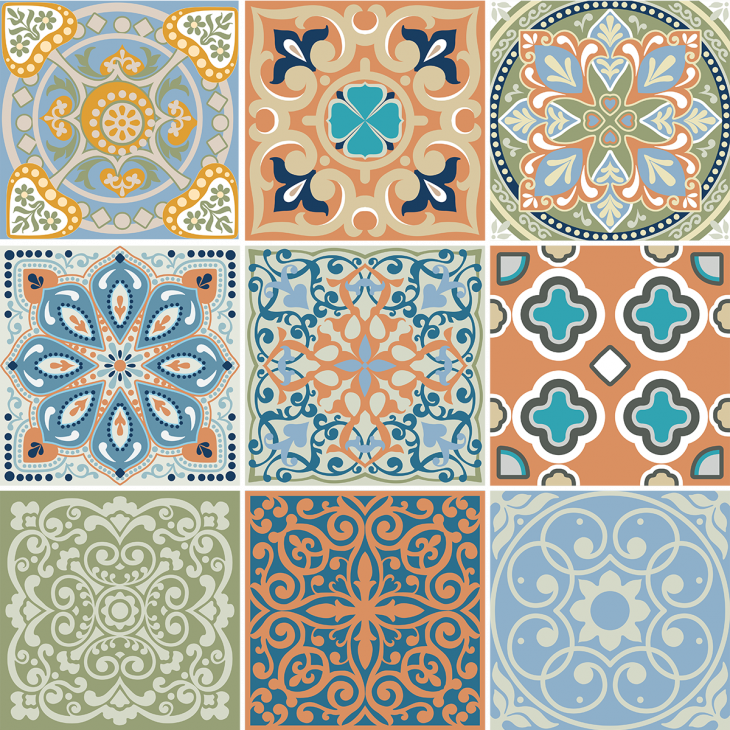 vinilos baldosas de cemento - 9 vinilos azulejos scotino - ambiance-sticker.com