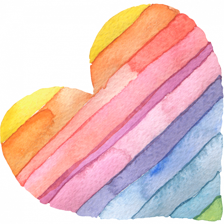 Papel pintado prepegado - Papel pintado prepegado - corazon arcoiris - ambiance-sticker.com