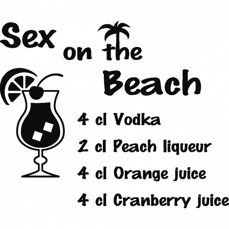 Vinilos decorativos para la cocina - Vinilo decorativo cóctel Sex on the beach - ambiance-sticker.com