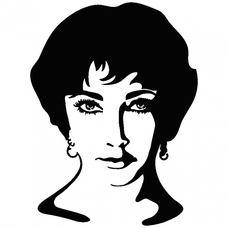 Retrato Elizabeth Taylor 2 - ambiance-sticker.com