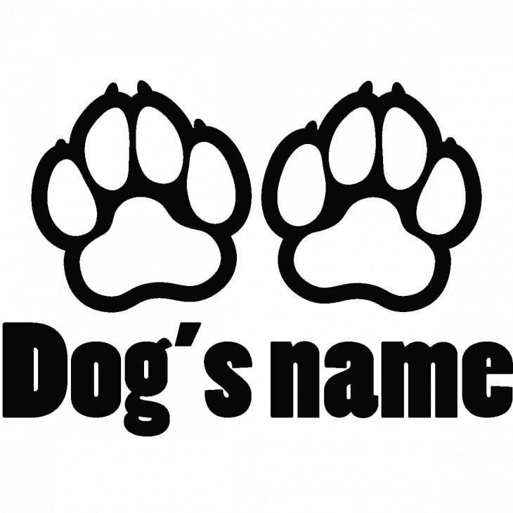 Vinilos Nombres - Vinilo el nombre del perro 1 - ambiance-sticker.com
