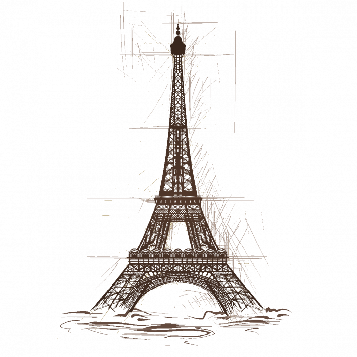 Vinilos decorativos diseños - Vinilo torre Eiffel design diseño - ambiance-sticker.com
