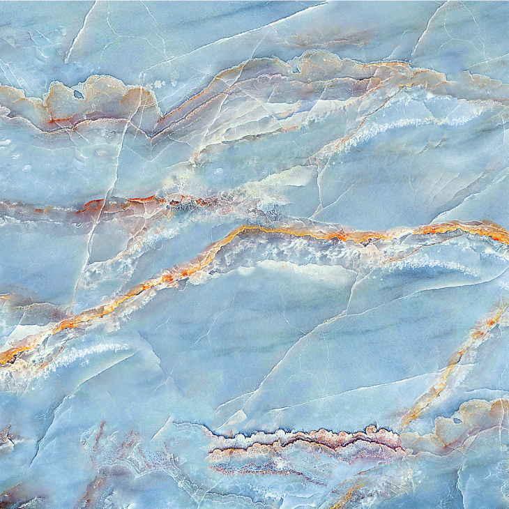Vinilos baldosas de cemento losa - Vinilo suelo de mármol antideslizante azul bohemio - ambiance-sticker.com