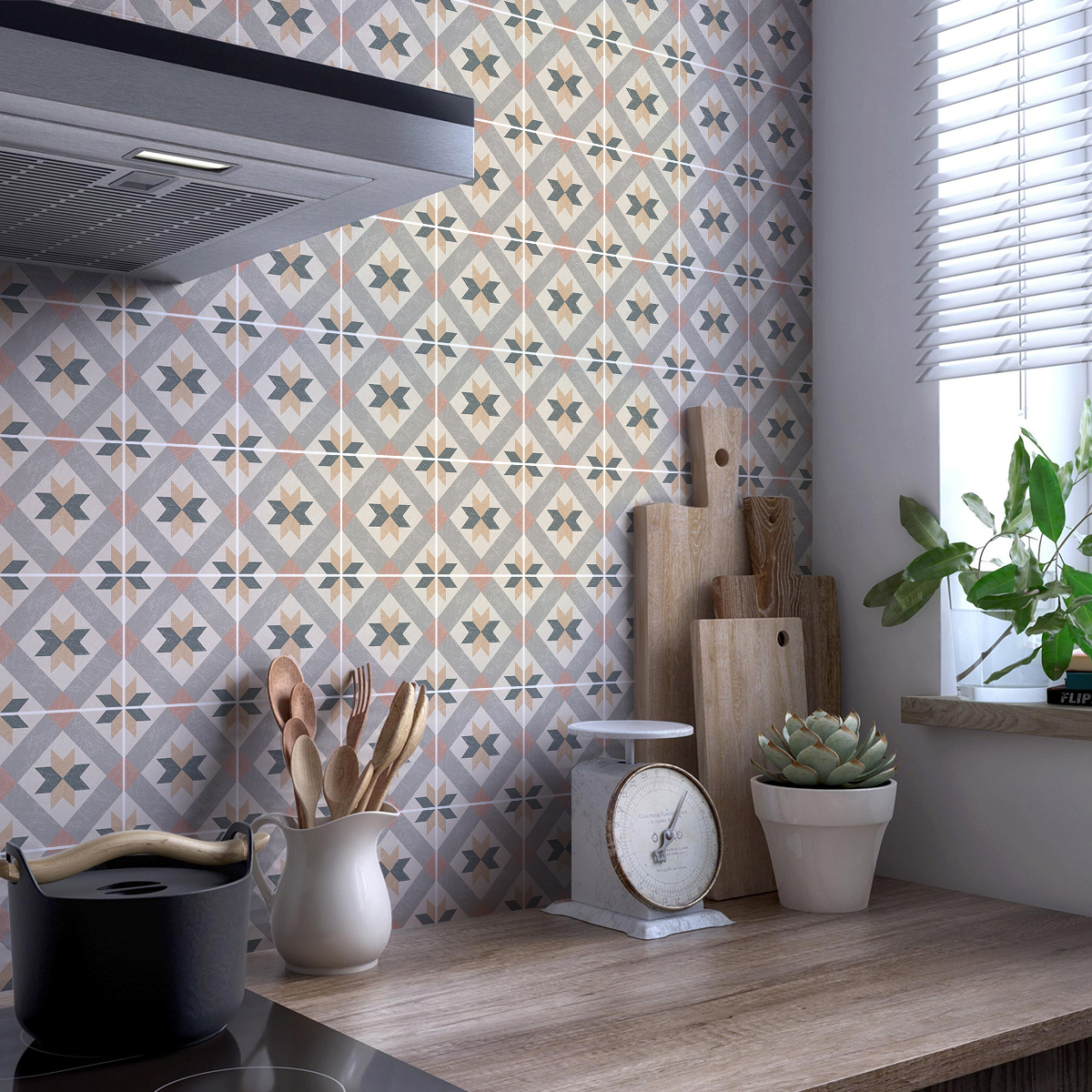 24 wall stickers cement tiles ahenia