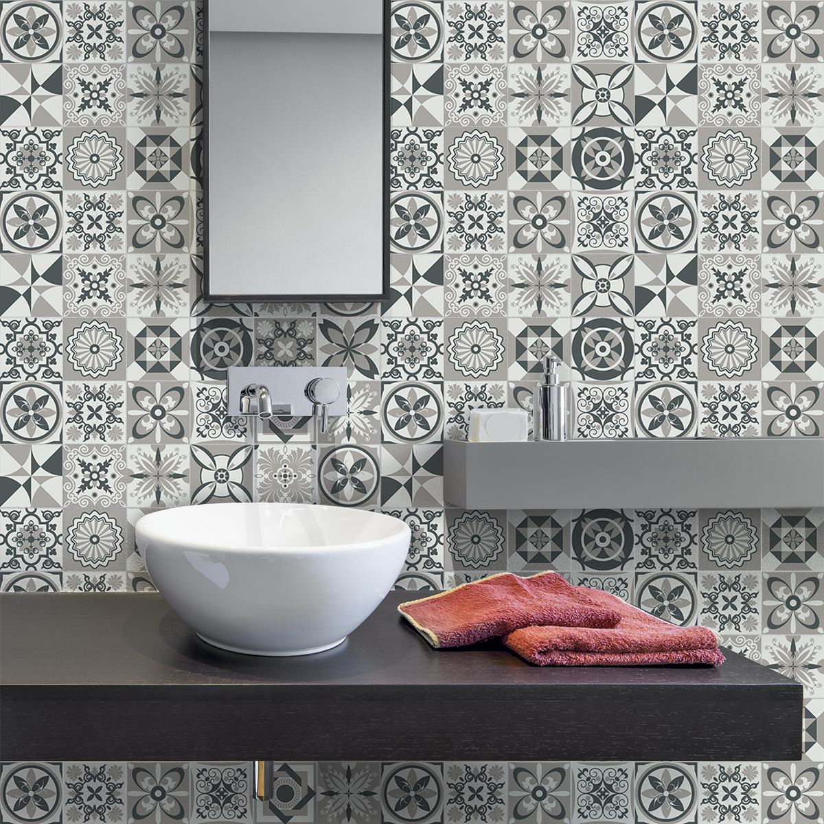 24 wall decal cement tiles azulejos elodia