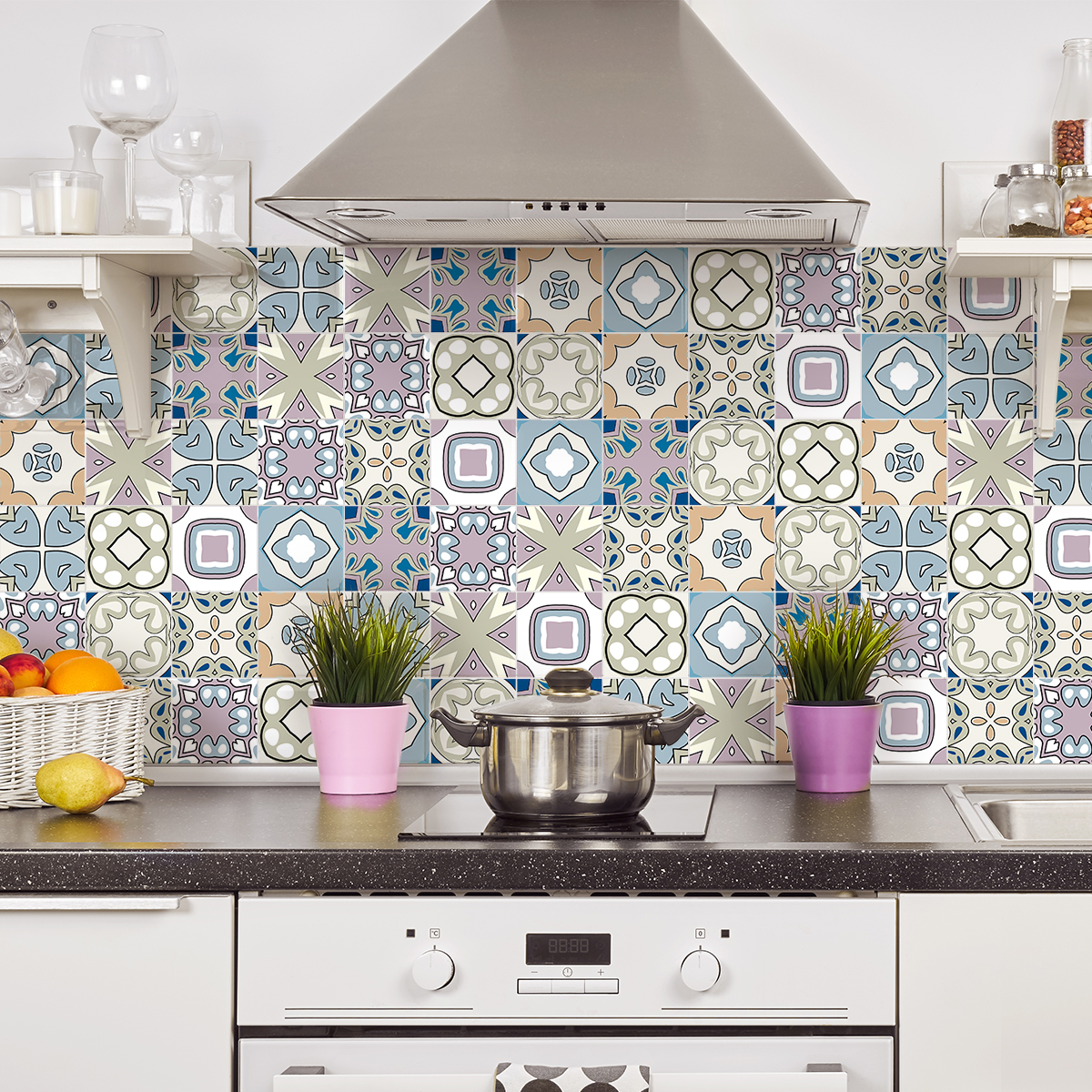 24 wall decal cement tiles azulejos mona