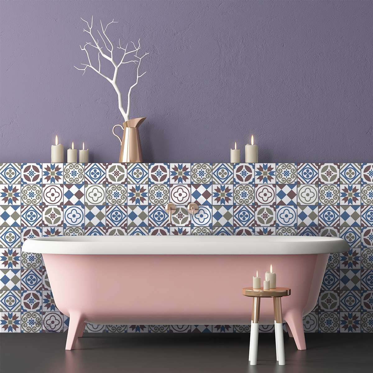 24 wall decal tiles azulejos quonita