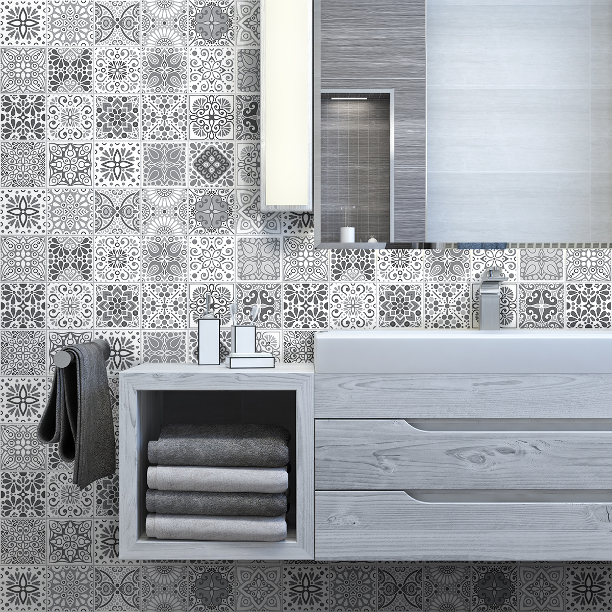 24 wall decal tiles azulejos yasmine