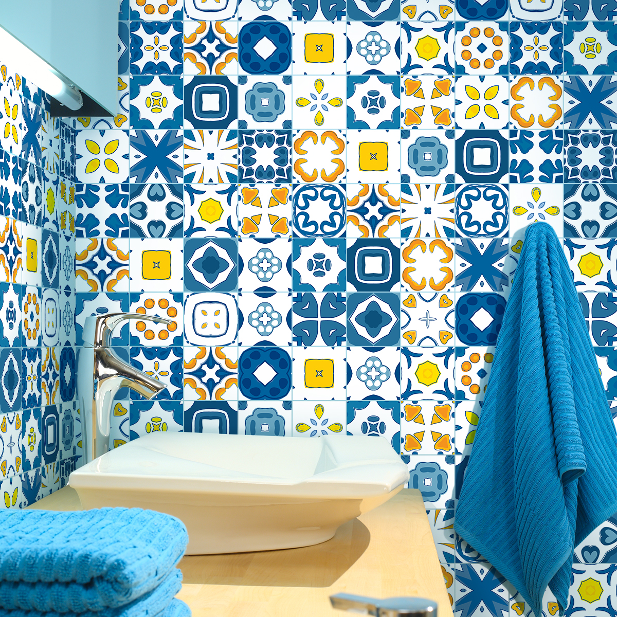 30 wall stickers cement tiles azulejos ania