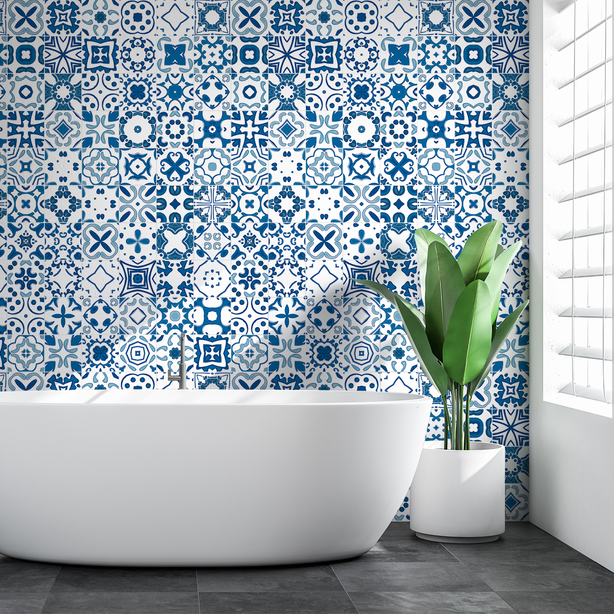 30 wall stickers cement tiles azulejos rifisio