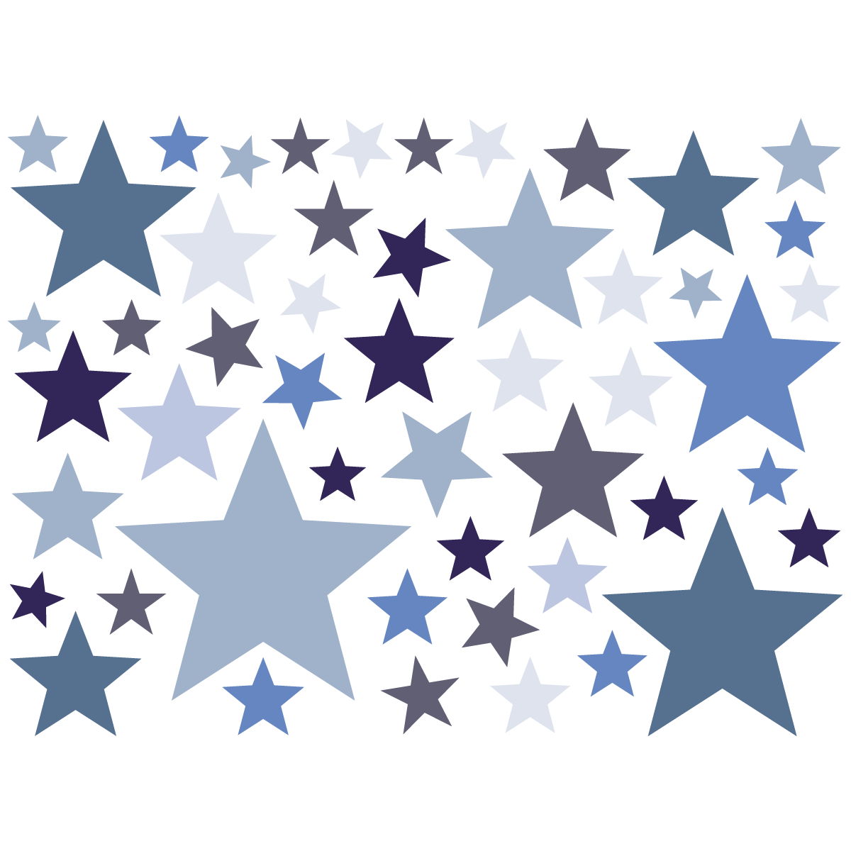 50 stickers étoiles bleues – Stickers STICKERS BÉBÉS Garçon -  Ambiance-sticker