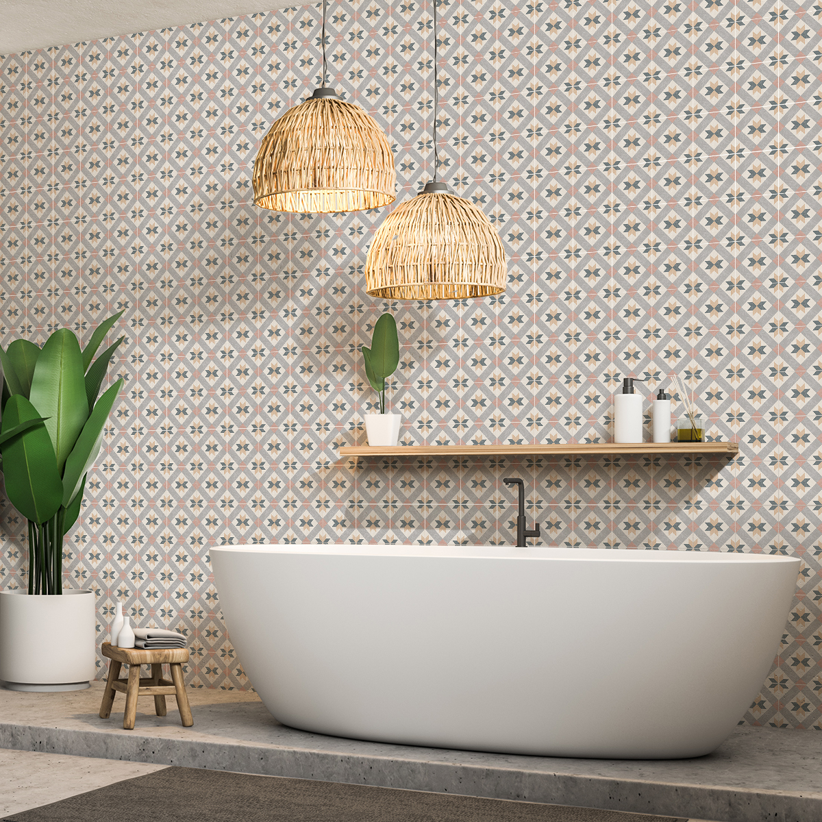60 wall stickers cement tiles genio