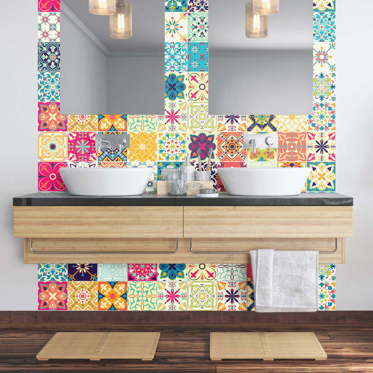 60 wall decal cement tiles azulejos agueda