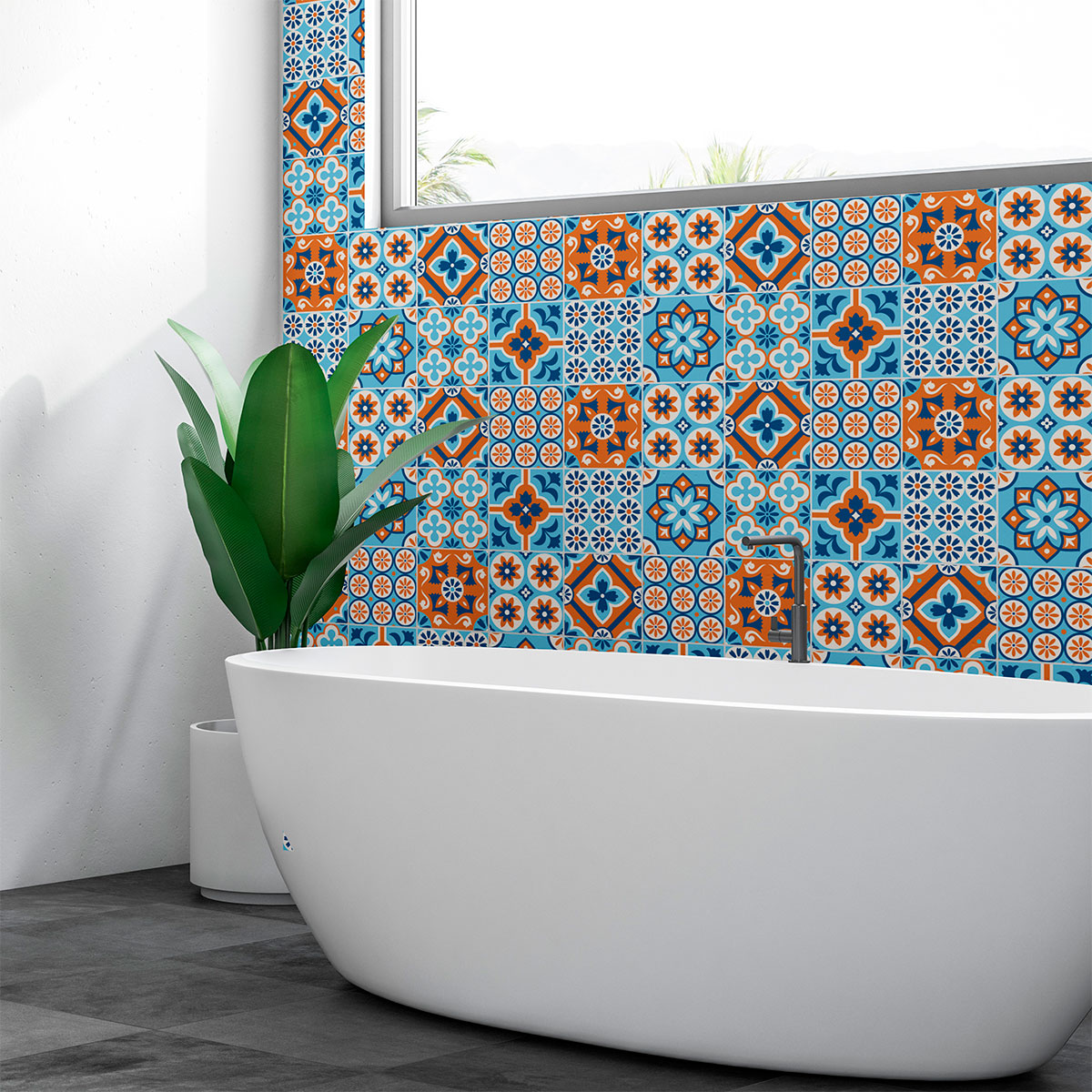 60 wall decal cement tiles azulejos alemina