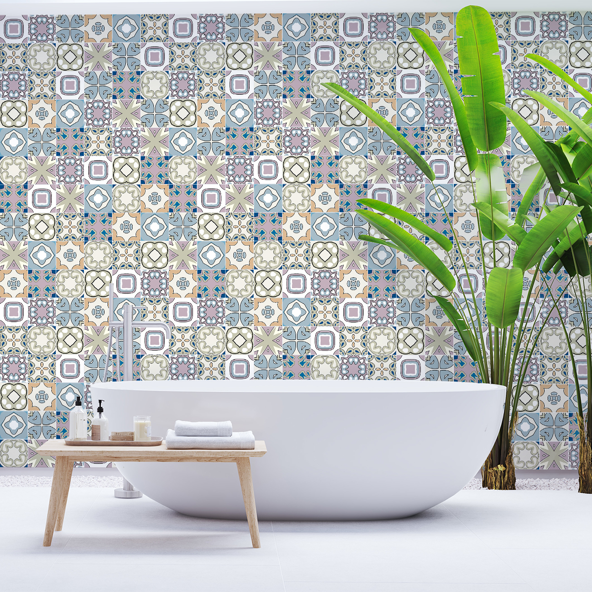 60 wall decal cement tiles azulejos dona