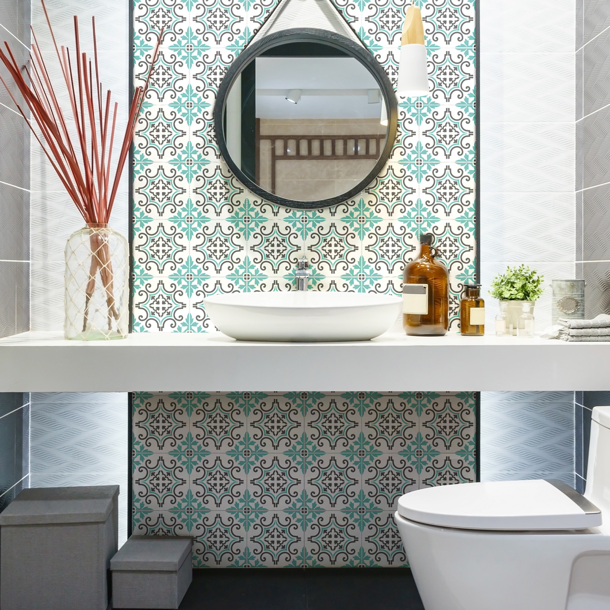 60 wall stickers cement tiles azulejos Paco