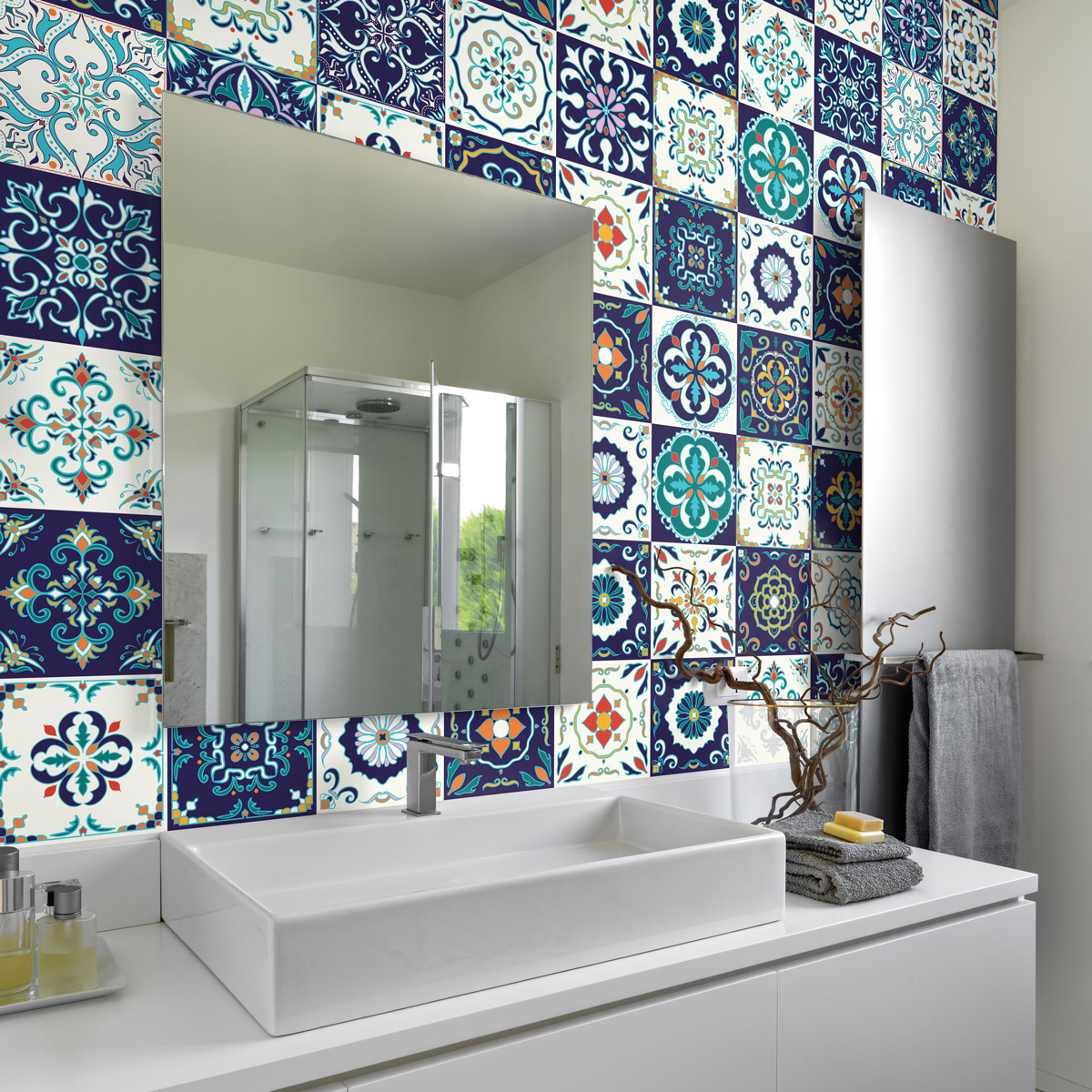 60 wall decal tiles azulejos antoinetta
