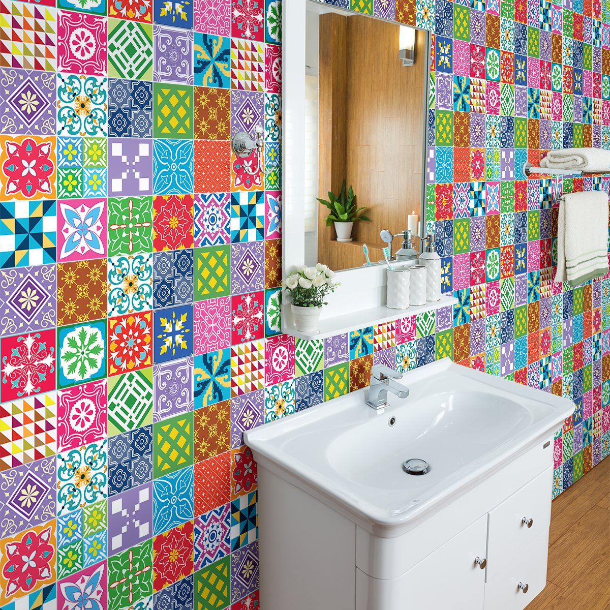 60 wall decal tiles azulejos rianah
