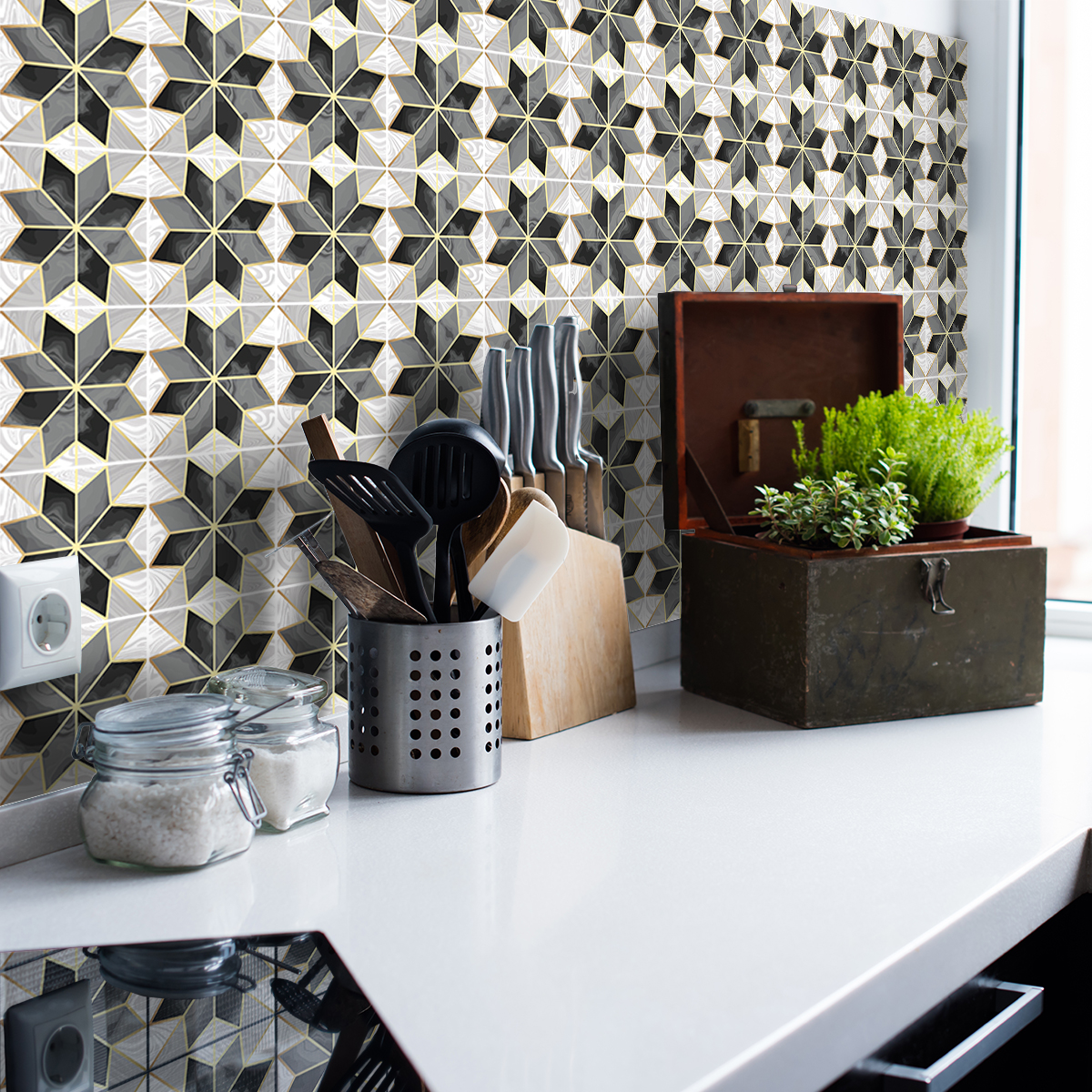 9 wall stickers cement tiles sophinia