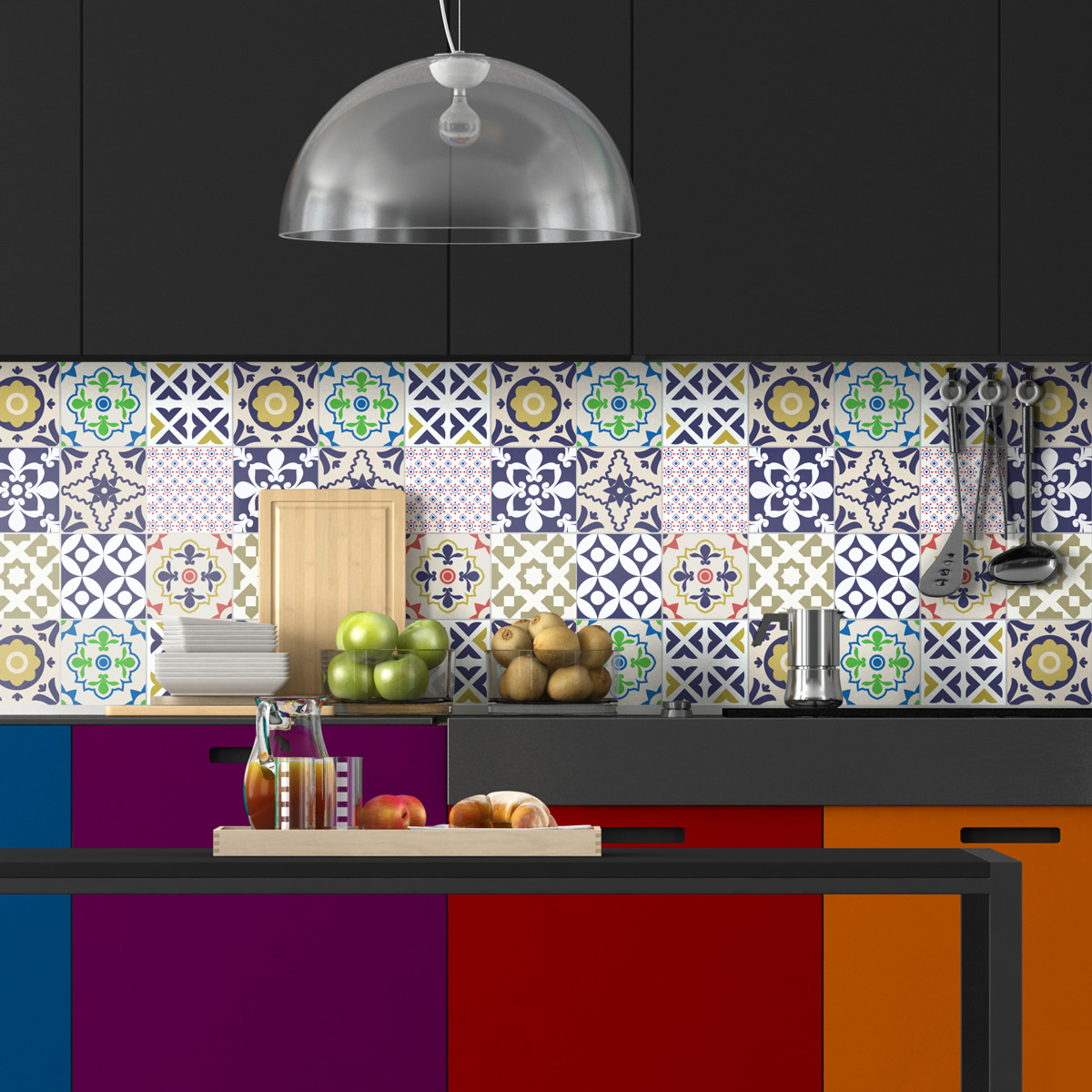 9 wall stickers cement tiles azulejos don chao