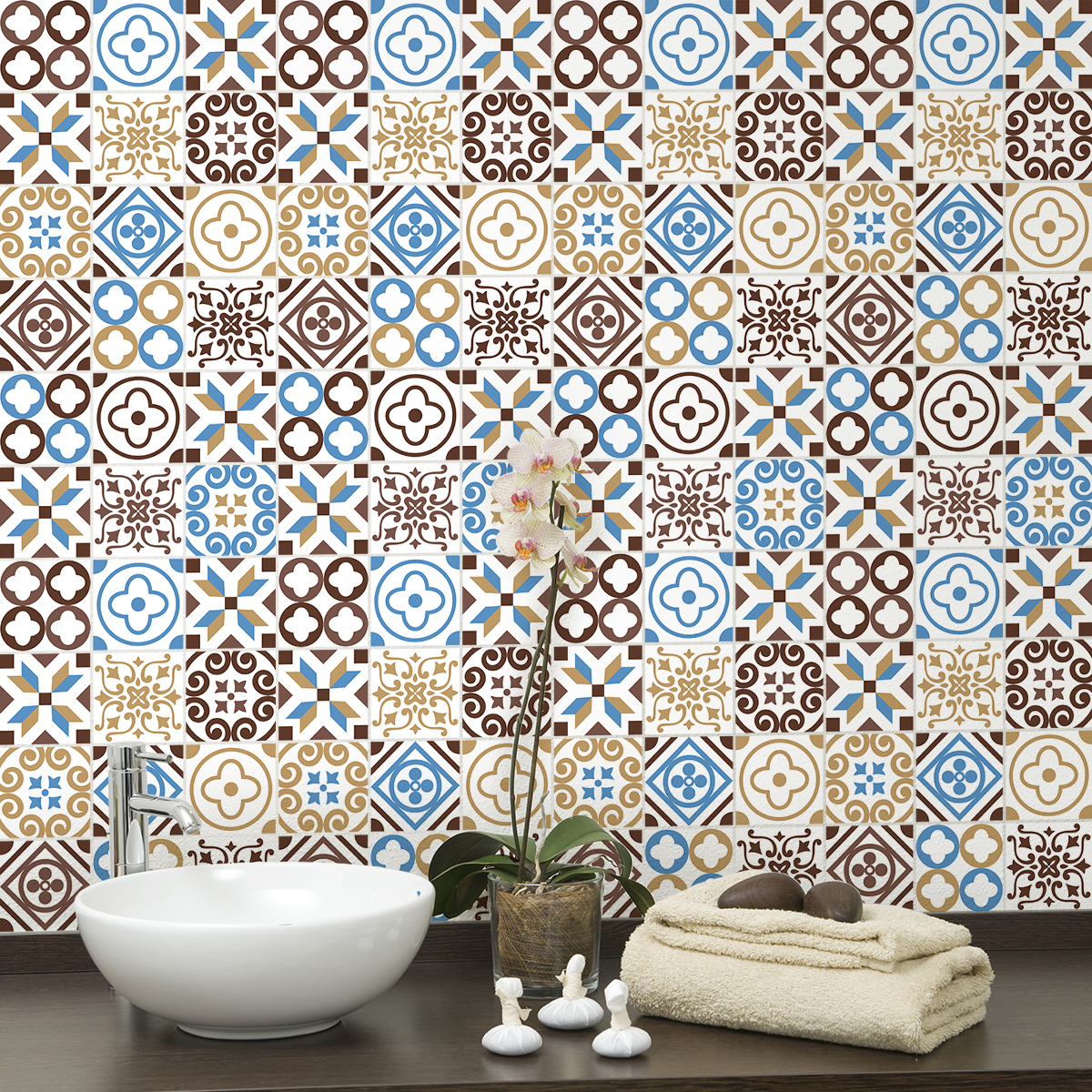 9 wall stickers cement tiles azulejos nevea
