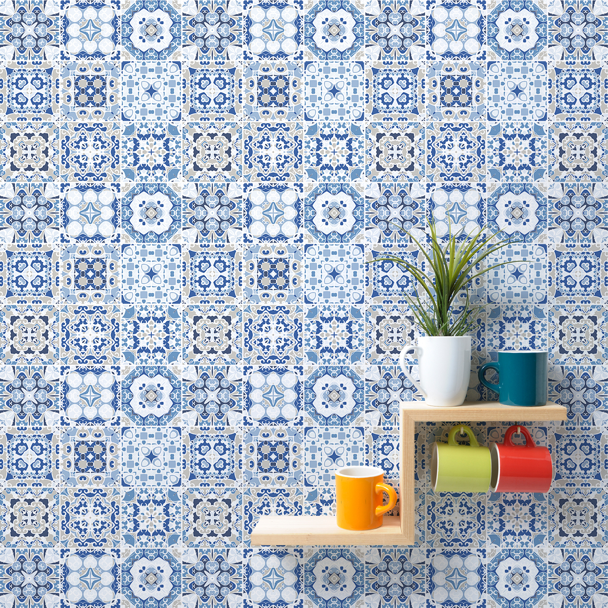 9 wall stickers cement tiles azulejos renatino
