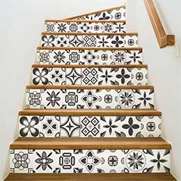 Wall decal  wooden staircase