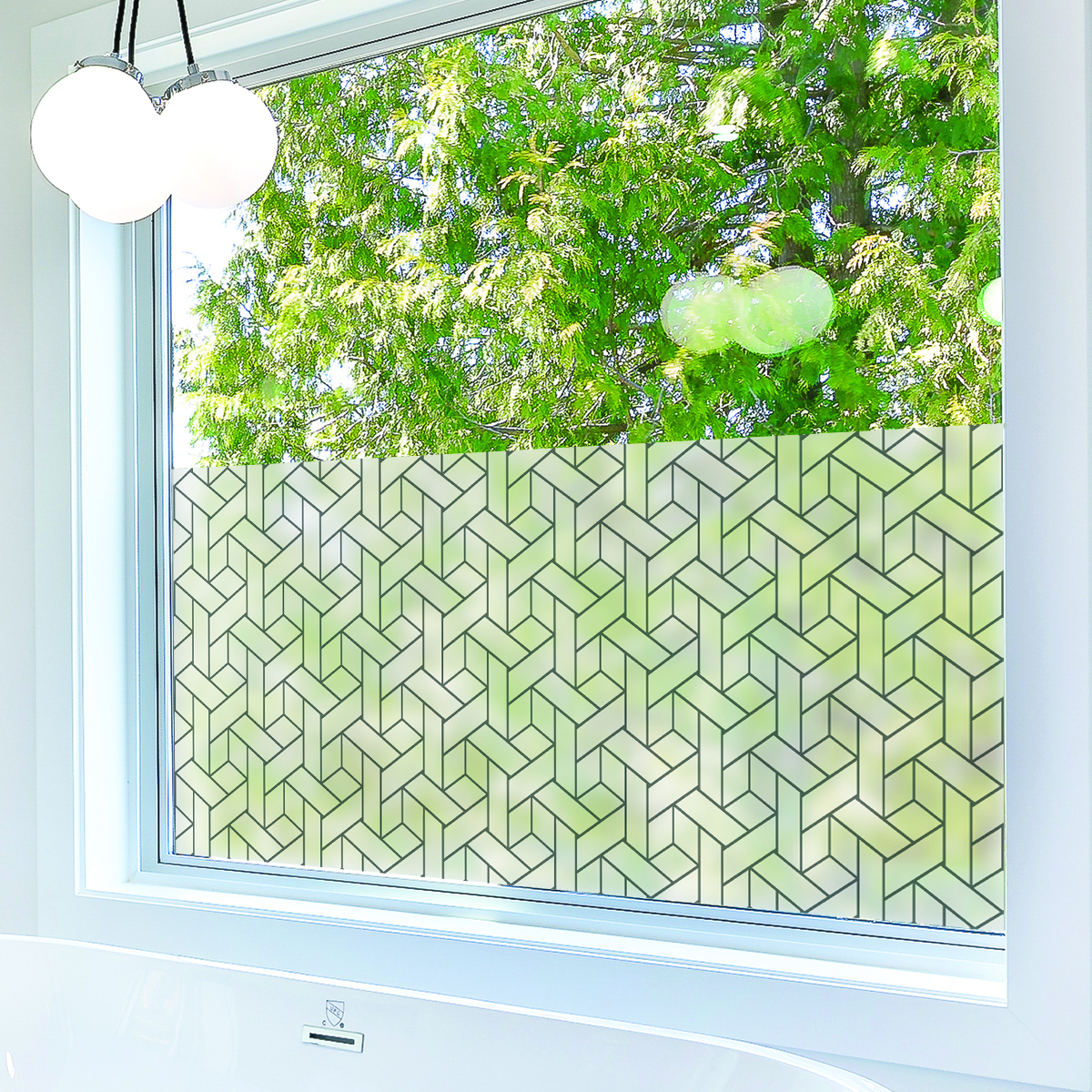 Window sticker rectangle geometric pattern