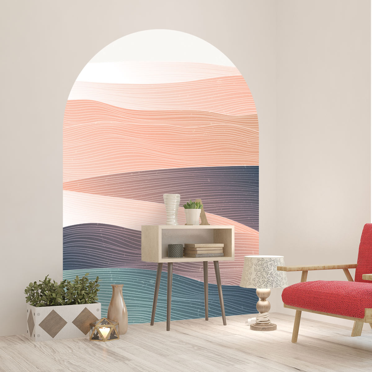 Wallpaper prepasted - giant sunset arch