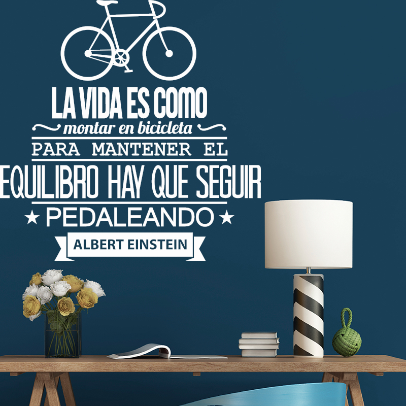 Sticker La vida es como montar en bicicleta…Albert Einstein