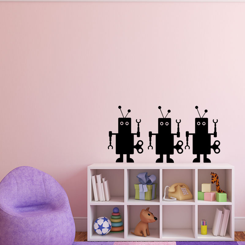 3 robots Wall decal