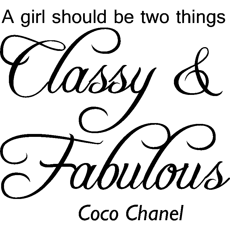 glam, Other, Coco Chanel Framed Art Print A Girl Should Be Two Things  Classy And Fabulous