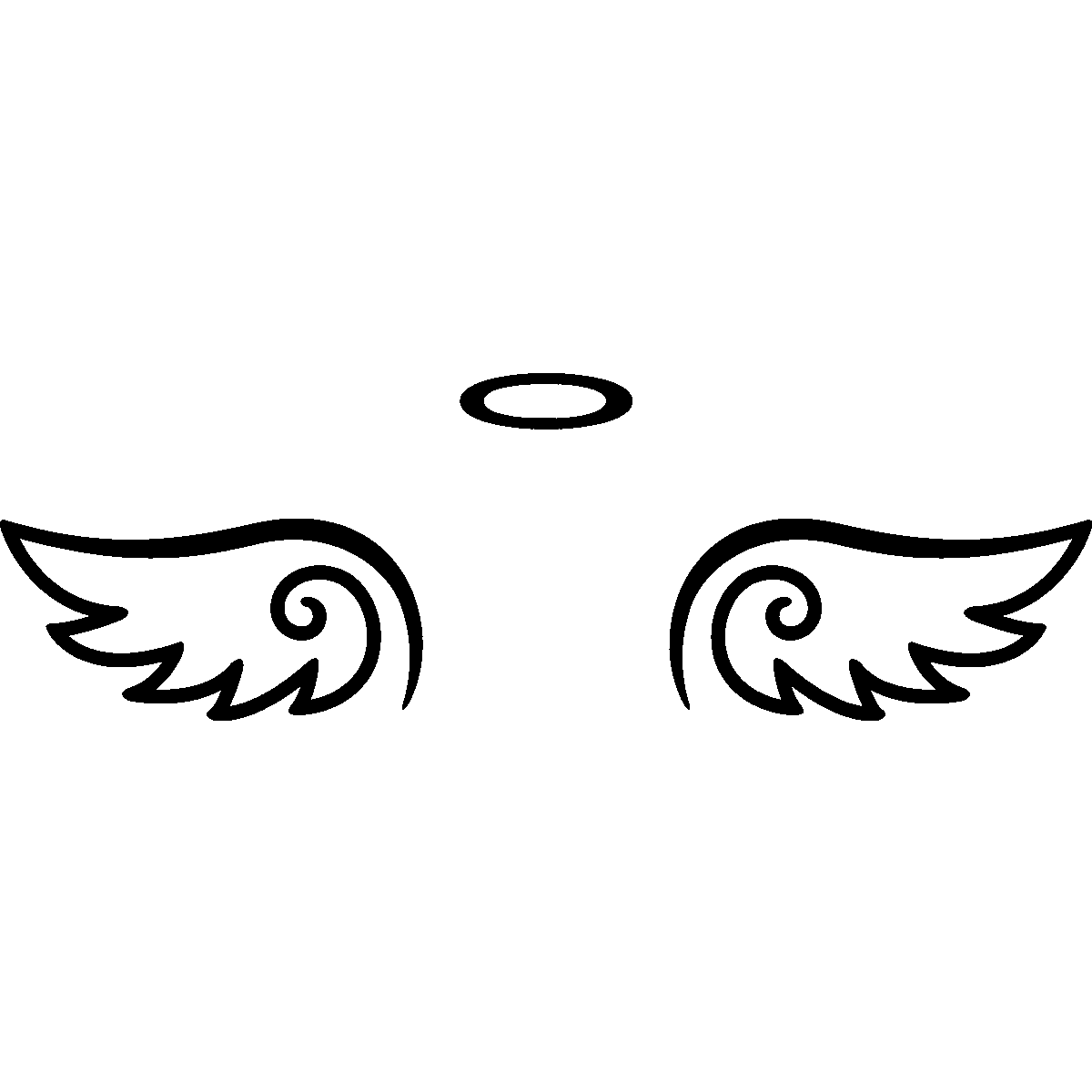 Sticker Cœur D'ange - Autocollant Cœur D'ange
