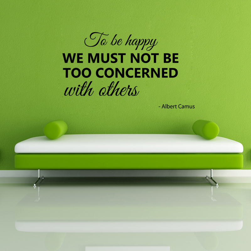 Wall decal Albert Camus To be happy