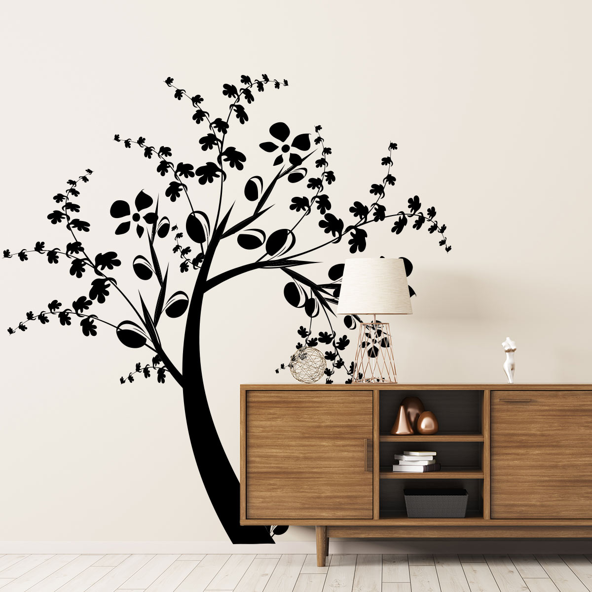 Wall decal tree and its fruits