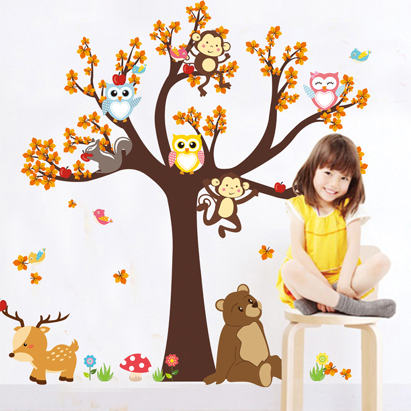 Sticker arbre géant aux enfants