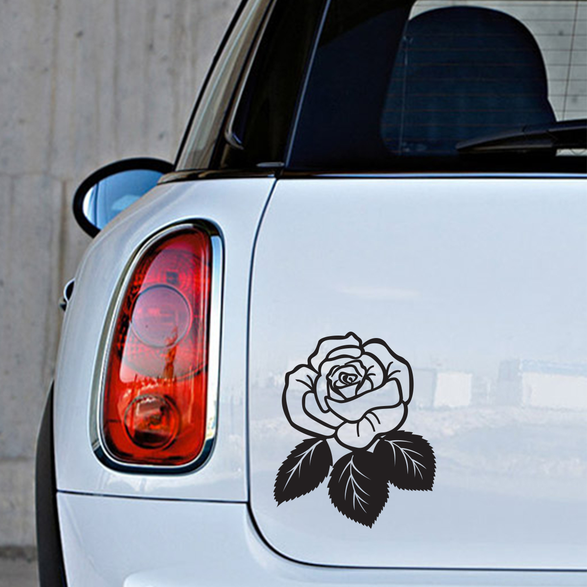 Sticker auto rose de l'amour