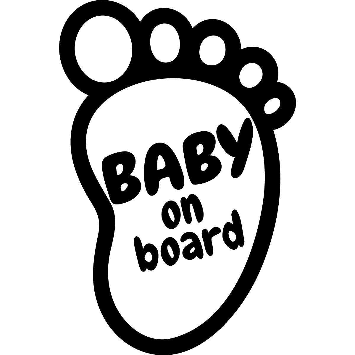 Sticker Baby aan boord voetafdruk