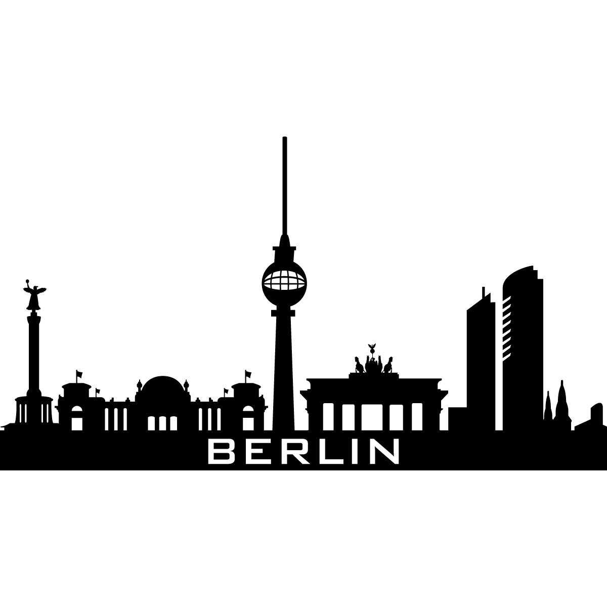Wall decal Berlin skyline 2