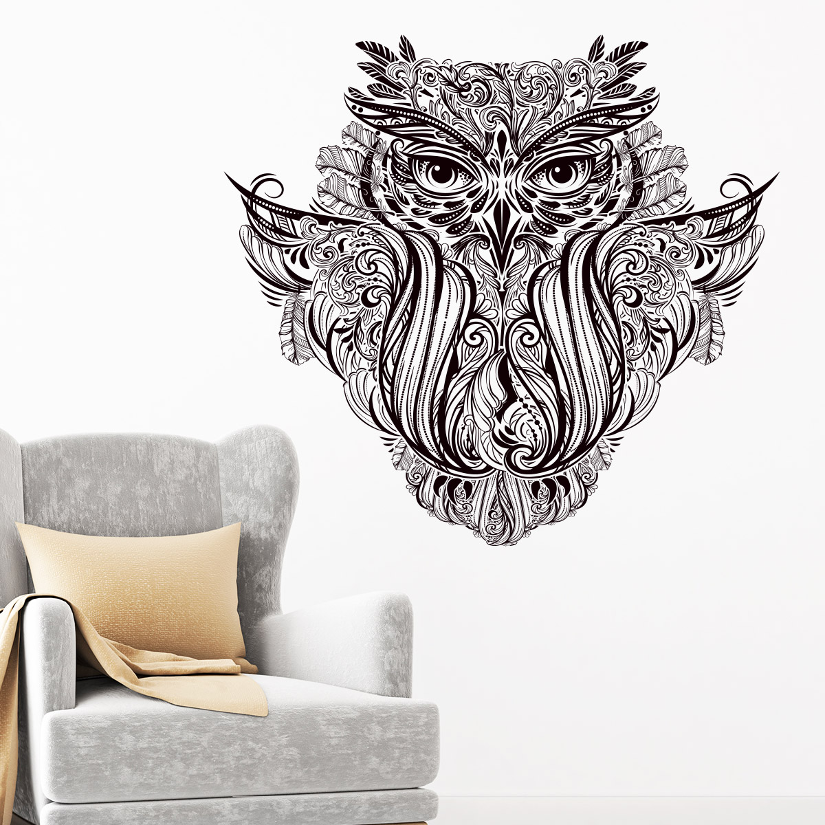 Wall decal boho owl