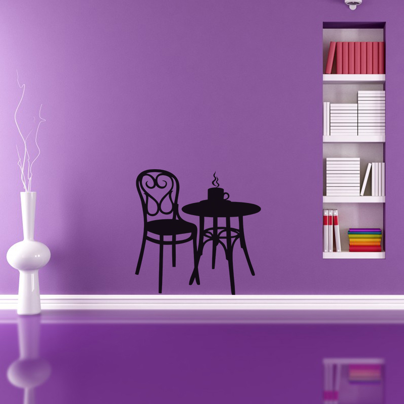 Wall decal Hot drink on a table