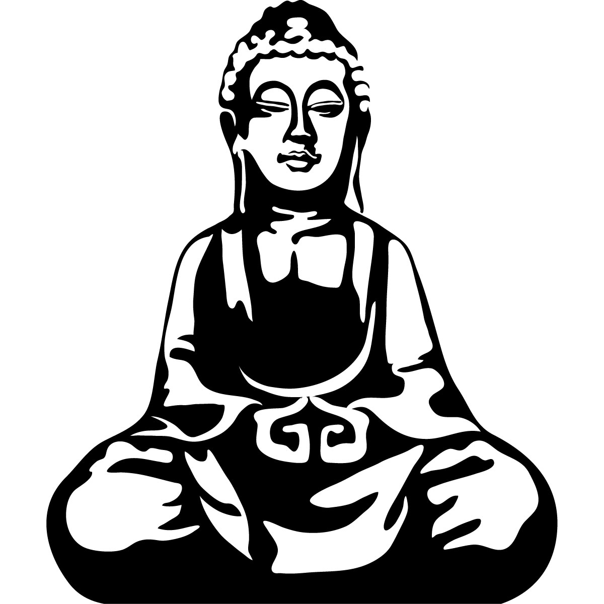 Muursticker zittende Boeddha