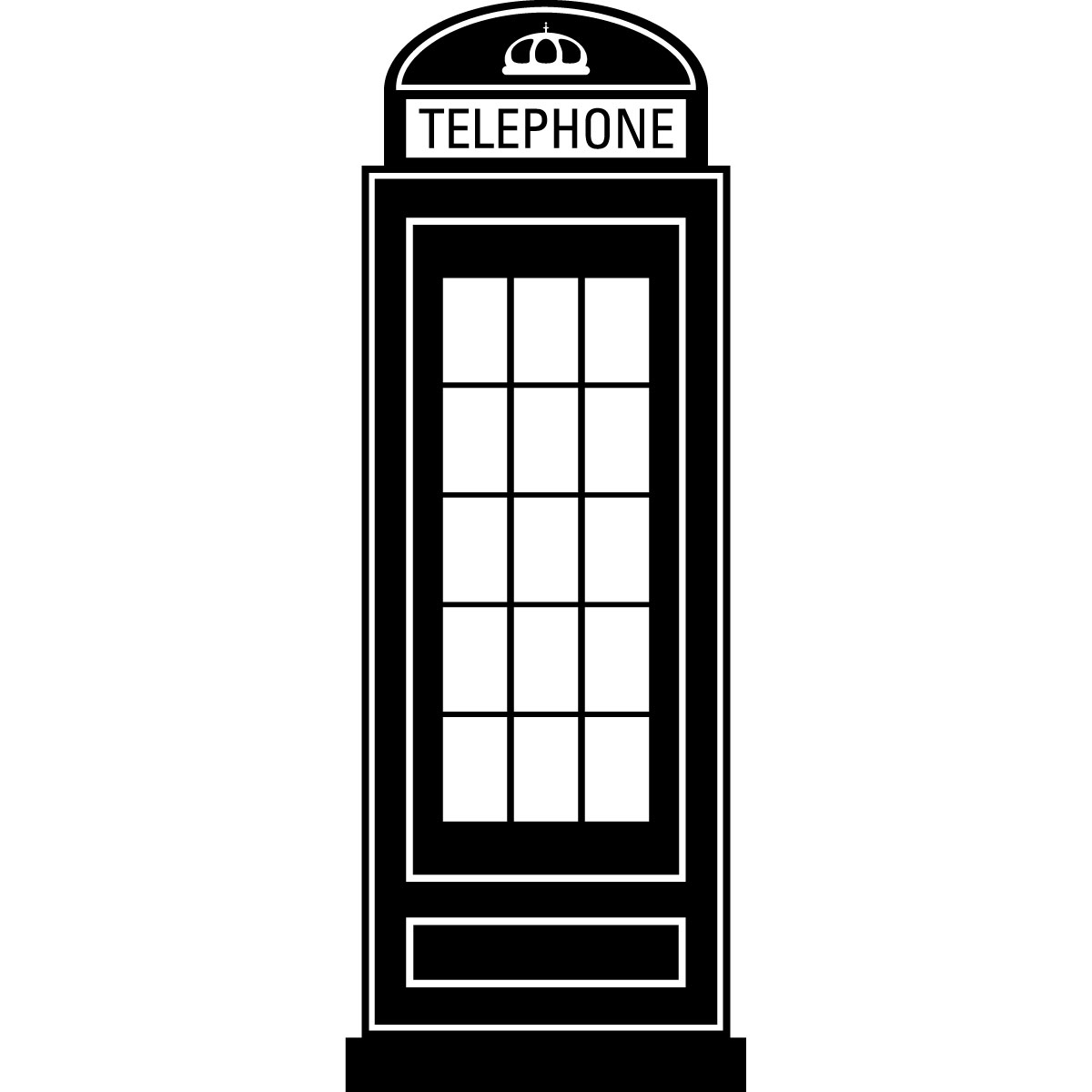 Sticker cabine téléphonique britannique