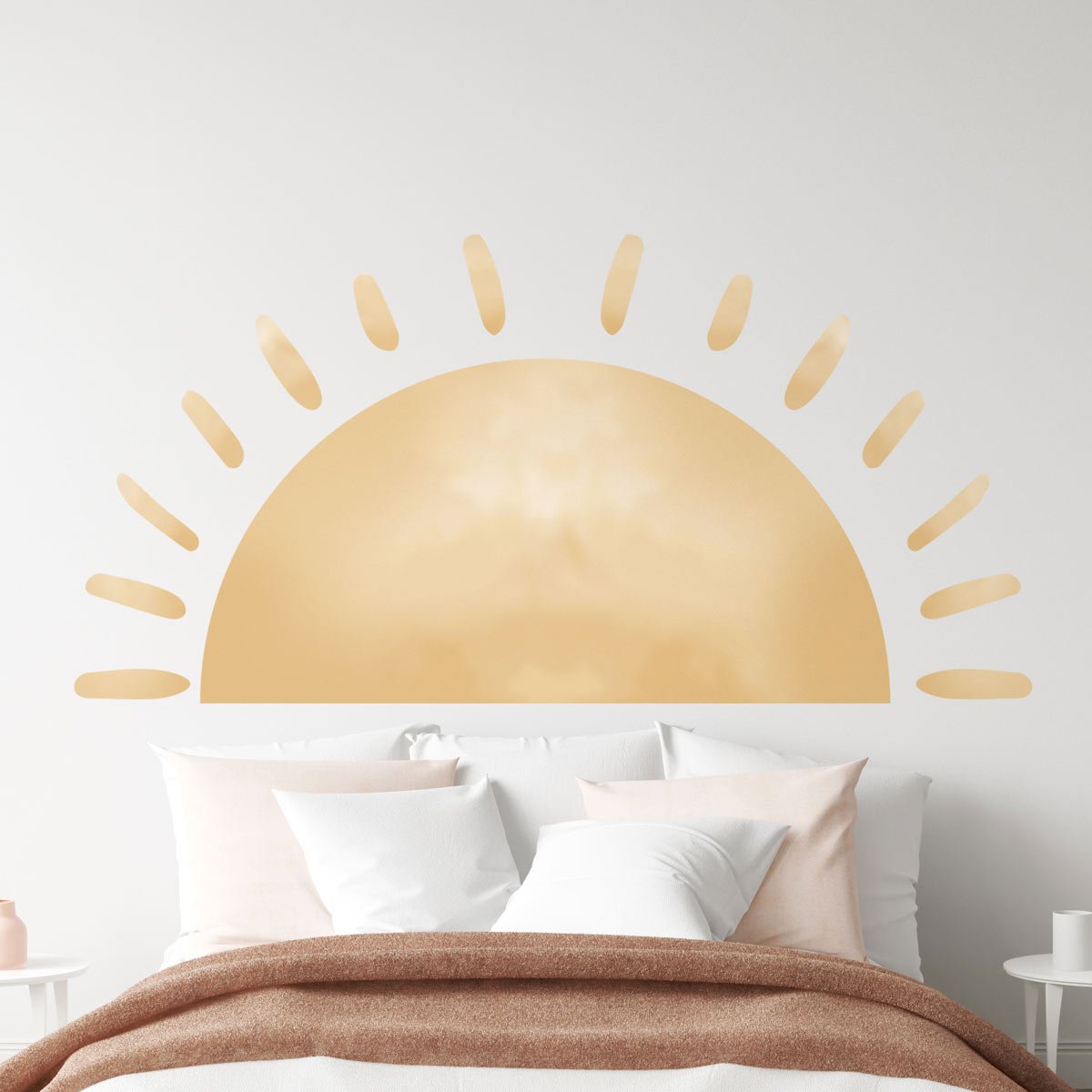 Wall decals child room watercolor sun
